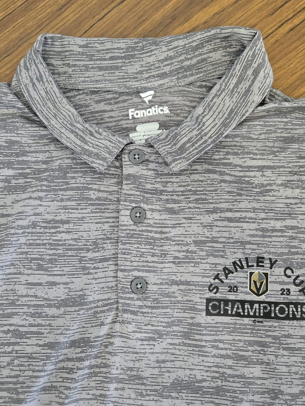 Knights Polo XL Golf Performance Shirt Gray Stanley Cup Champ Vegas Knights